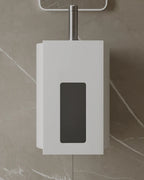 15″ Wall-Mounted Round Basin in Matte White Solid Surface