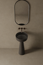 16″ Freestanding Pedestal Basin in Solid-Surface I-Stone