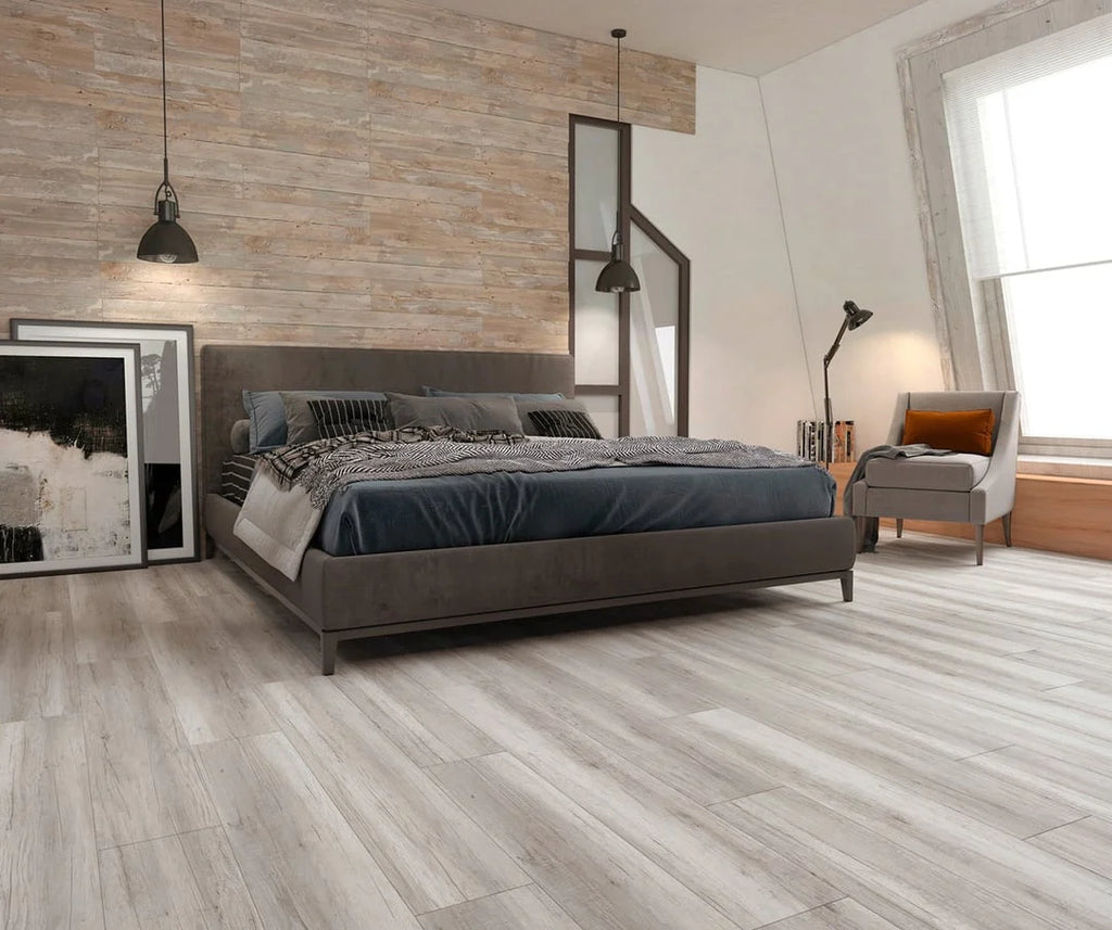 7.7" × 60" Laminate Flooring – Flash Oak (12.3mm, Click Lock)