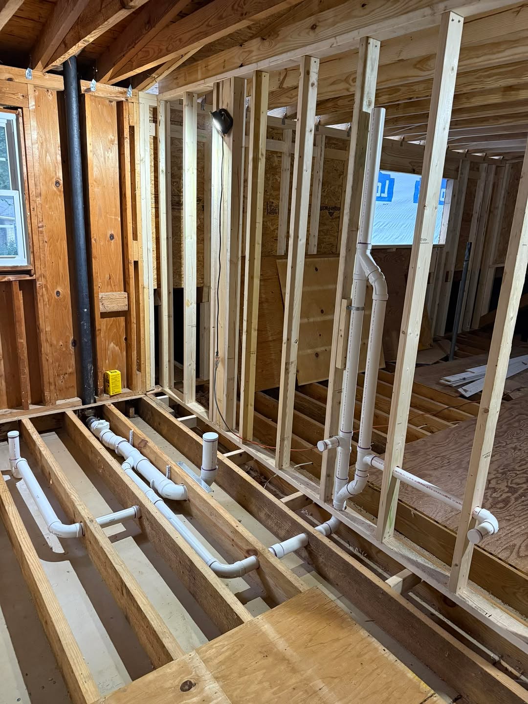 Professional Plumbing Rough-In Installation