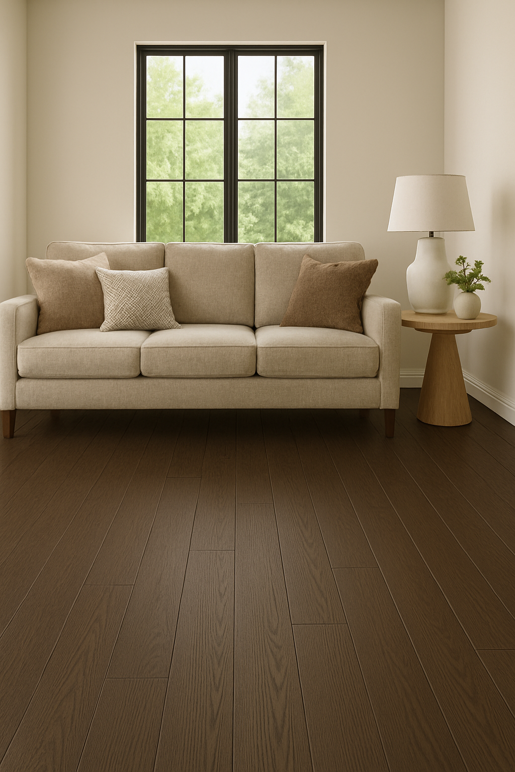 Solid Hardwood Flooring – Espresso Brown (4.25″, Smooth Finish)