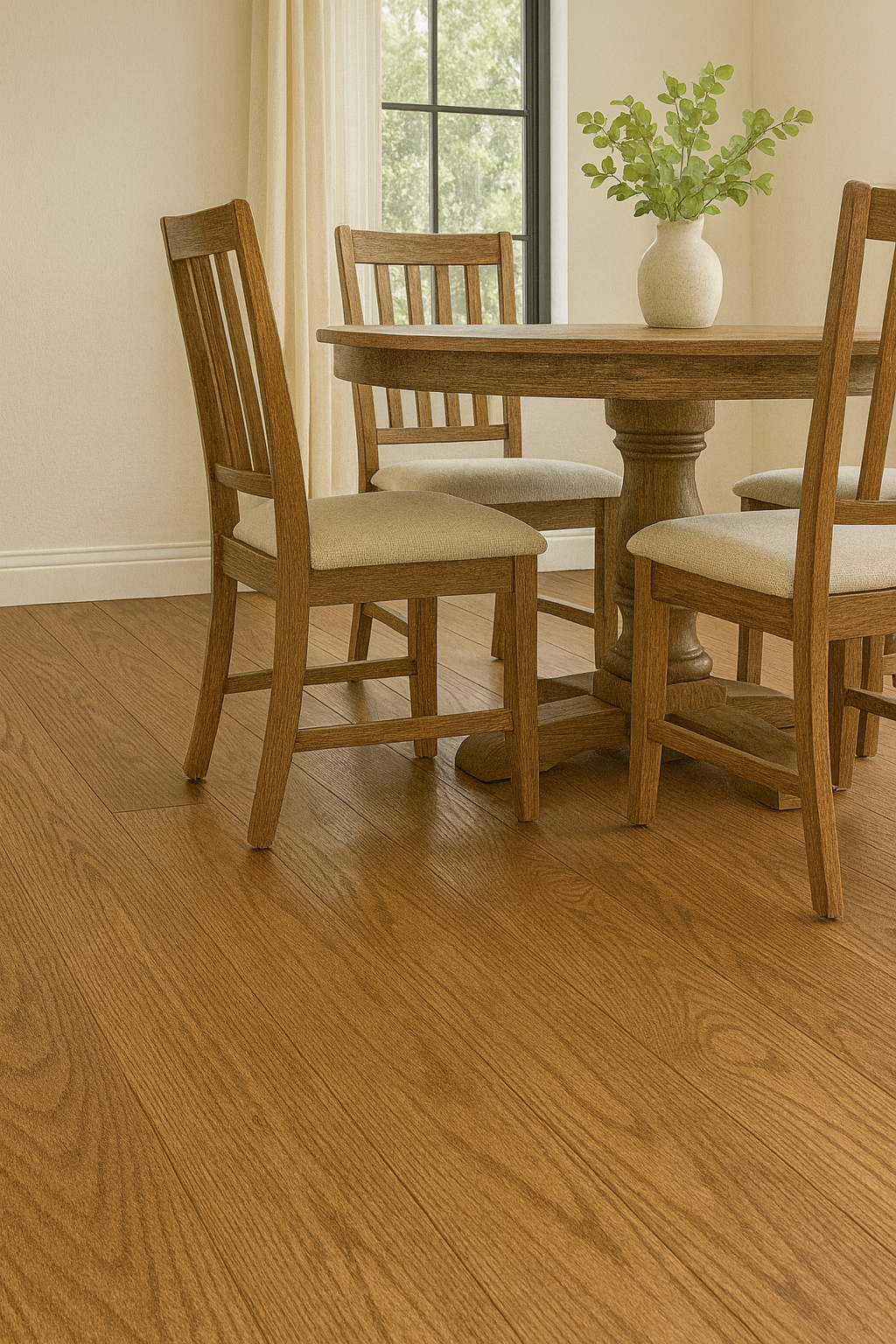 Solid Hardwood Flooring – Golden Oak (4.25″, Smooth Finish)
