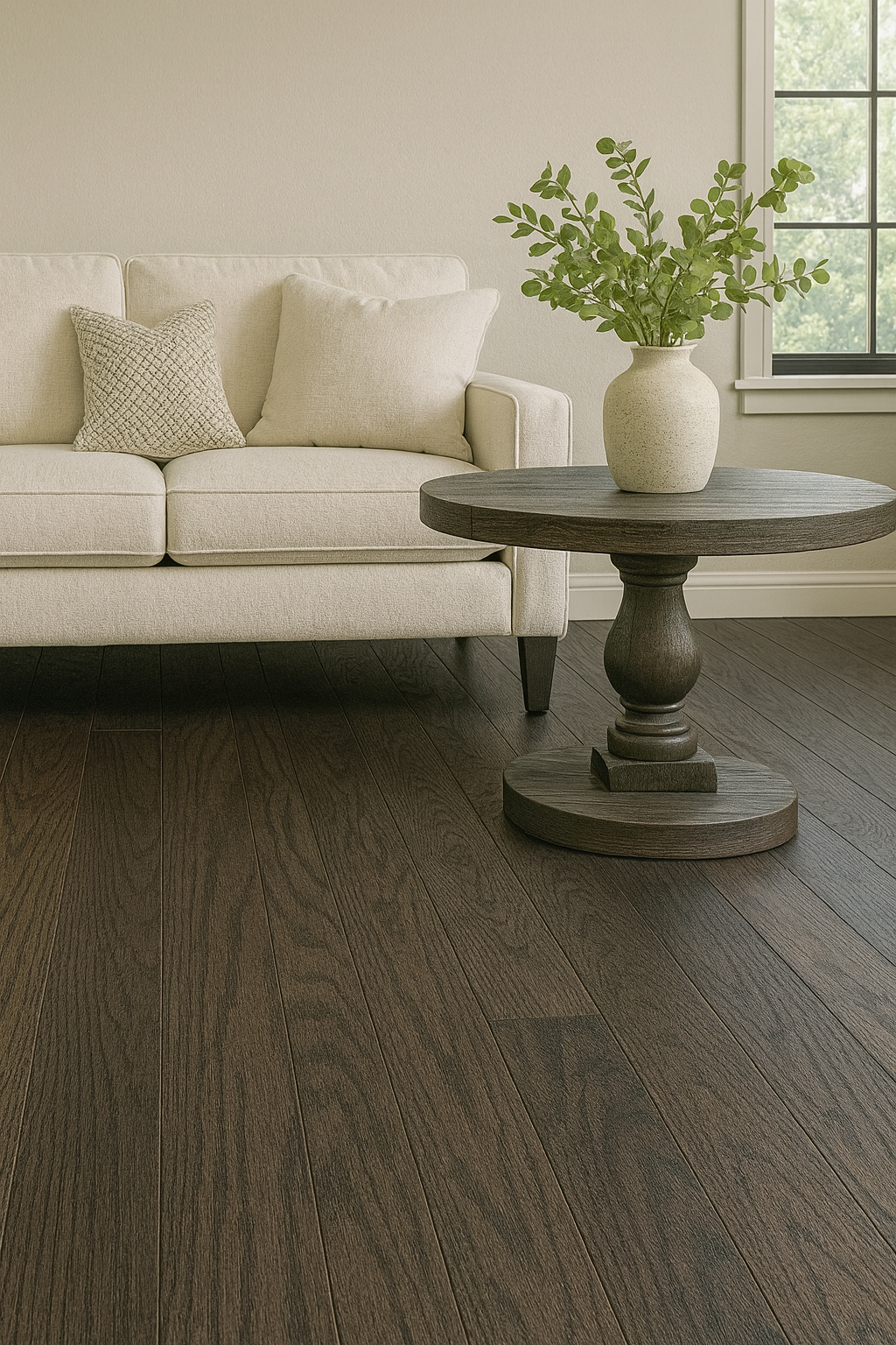 Solid Hardwood Flooring – Slate Brown (4.25″, Smooth Finish)