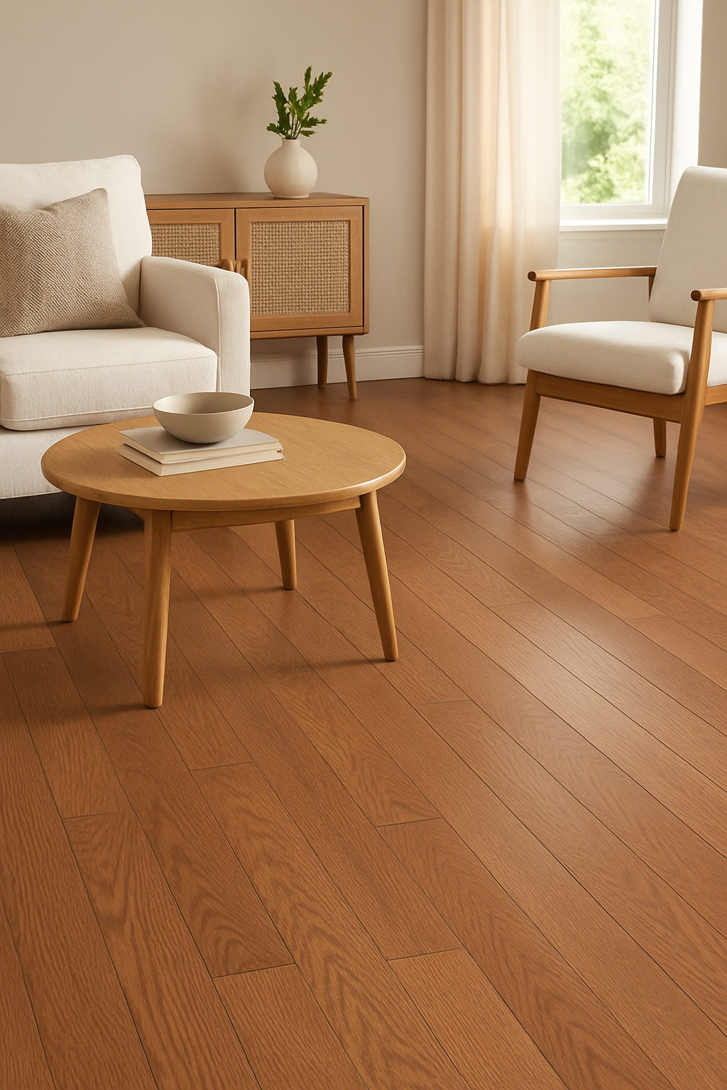 Solid Hardwood Flooring – Warm Chestnut (4.25″, Smooth Finish)