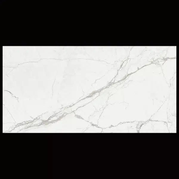 48" × 96" Statuario Apuane Porcelain Slab – Polished