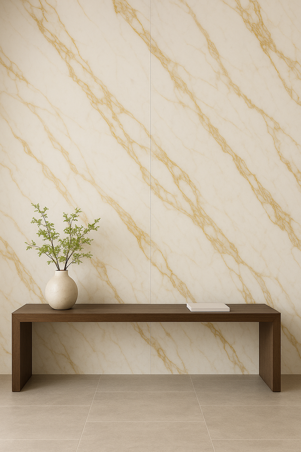 48" × 96" Calacatta Gold Polished Porcelain Slab