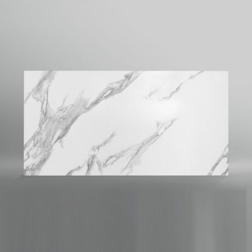 24" × 24" Stellar White Polished Porcelain Tile