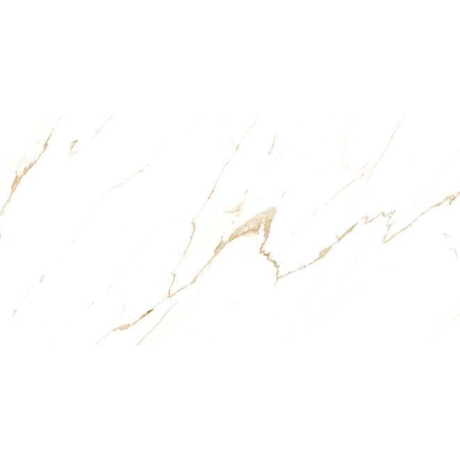 24" × 48" Calacatta Elegante Polished Porcelain Tile