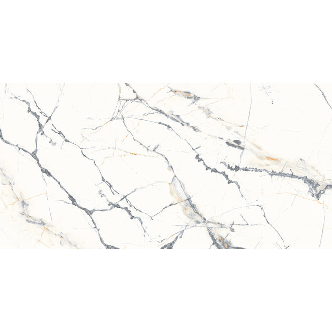 24" × 48" Calacatta Borealis Polished Porcelain Tile