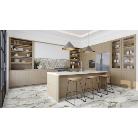 24" × 48" Calacatta Sierra Polished Porcelain Tile