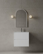 24″ Wall-Mounted Matte MDF Vanity with Integrated I-Stone Top