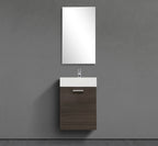 18″ Wall-Mounted Modern Bathroom Vanity with Integrated Sink