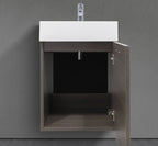 18″ Wall-Mounted Modern Bathroom Vanity with Integrated Sink