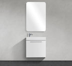 18″ Wall-Mounted Modern Bathroom Vanity with Integrated Acrylic Sink