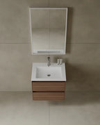 24″ Wall-Mounted Modern Bathroom Vanity with Integrated Acrylic Countertop