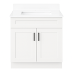 24-Inch Freestanding Shaker-Style Bathroom Vanity with Countertop & Splash Set