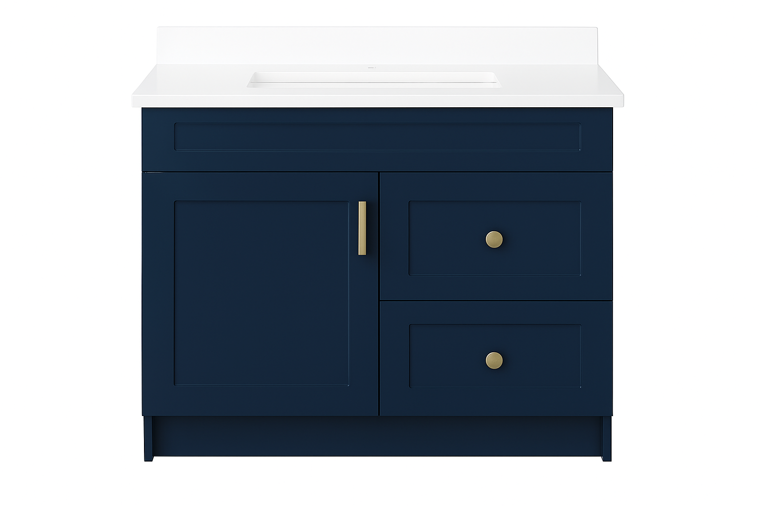 30-Inch Freestanding Shaker-Style Bathroom Vanity – Left Door with Right-Side Drawers